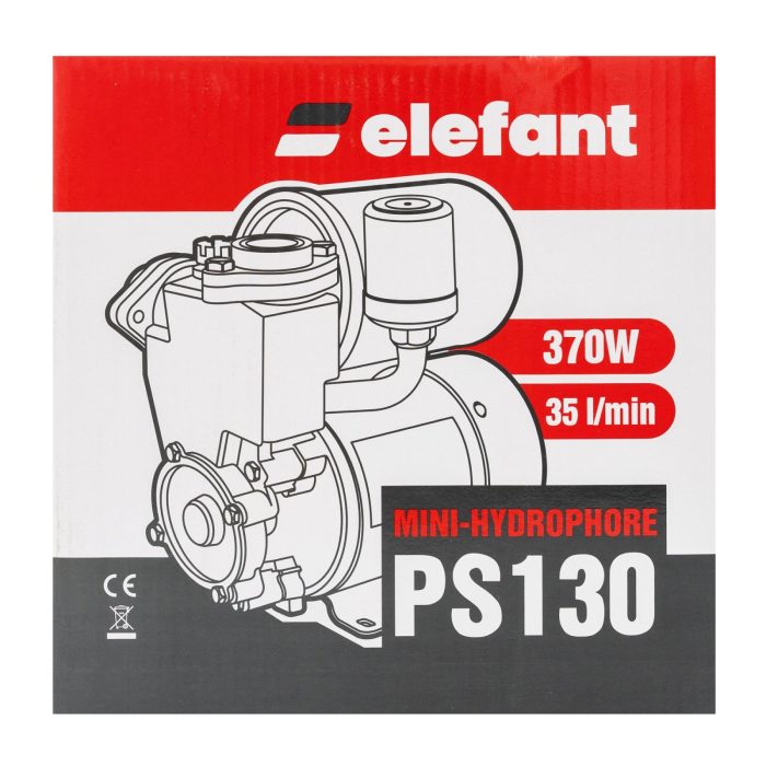 Mini Hidrofor Elefant PS130, 370W, Turbină din Bronz, 1.8 m³/h Debit Maxim [5]