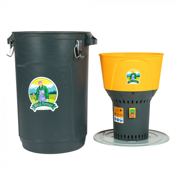 Moara cereale electrica 1300W, 19000 rpm cu galeata plastic 60L [7]