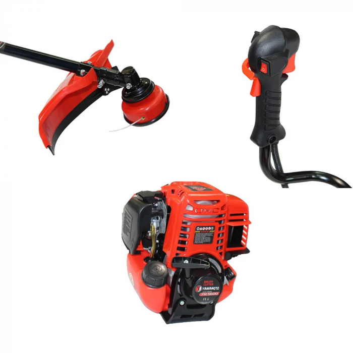 Motocoasa pe benzina YAMAMOTO YM-5600, 4 timpi, 6.3CP, 52CC, 10000RPM, Accesorii incluse [8]