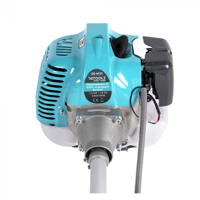 Motocositoare 2T benzina, 1.9 CP, 1.4 Kw, 52CC, 4 accesorii, Detoolz DZ-M121 [9]