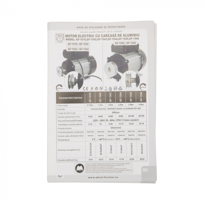 Motor electric, 2800 rpm, 1.1 KW, cu carcasa de aluminiu, Micul Fermier GF-1542 [3]