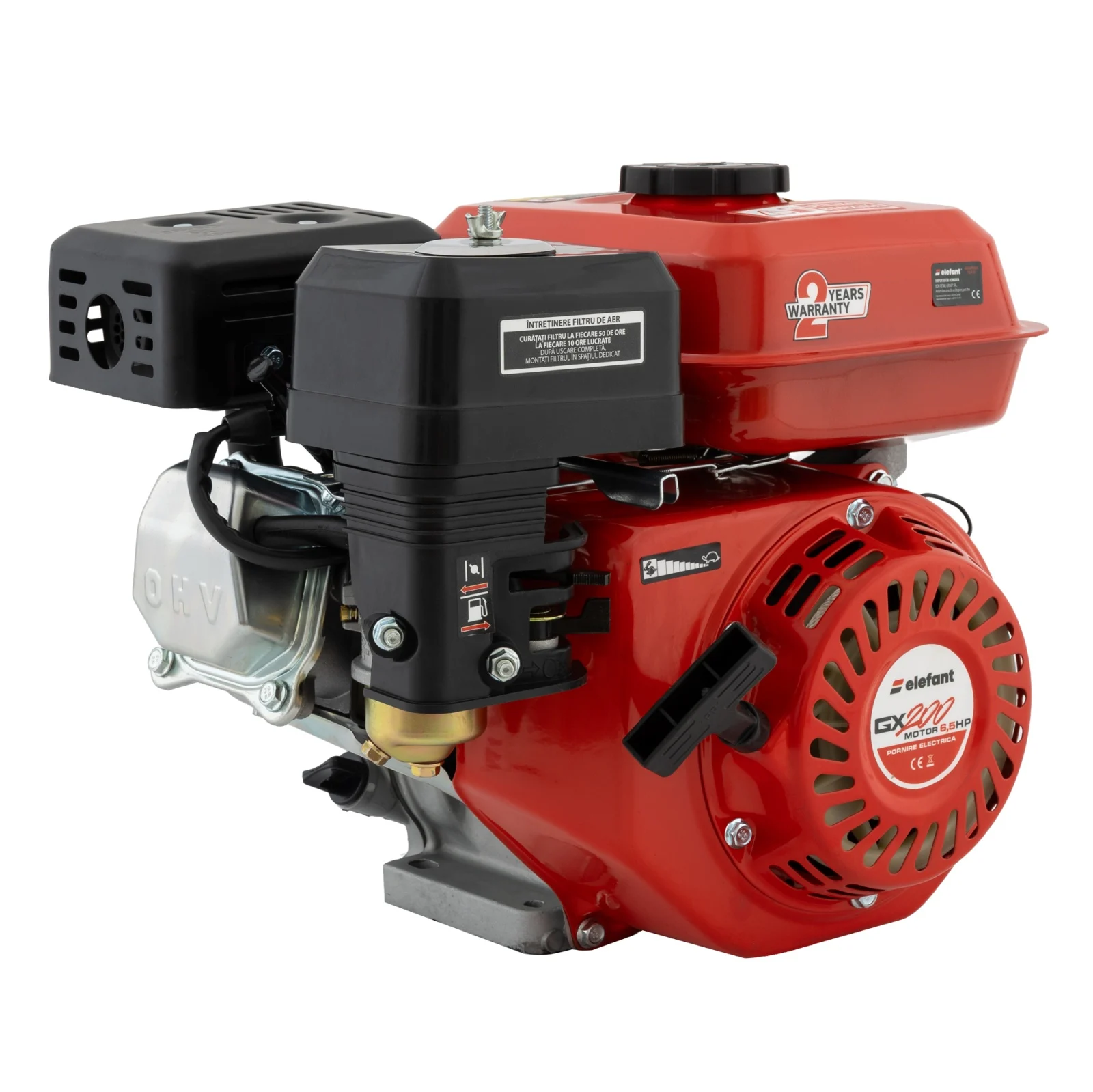 Motor pe benzina ELEFANT GX200, 6.5 CP, ax 19 mm, 3600 rpm [2]