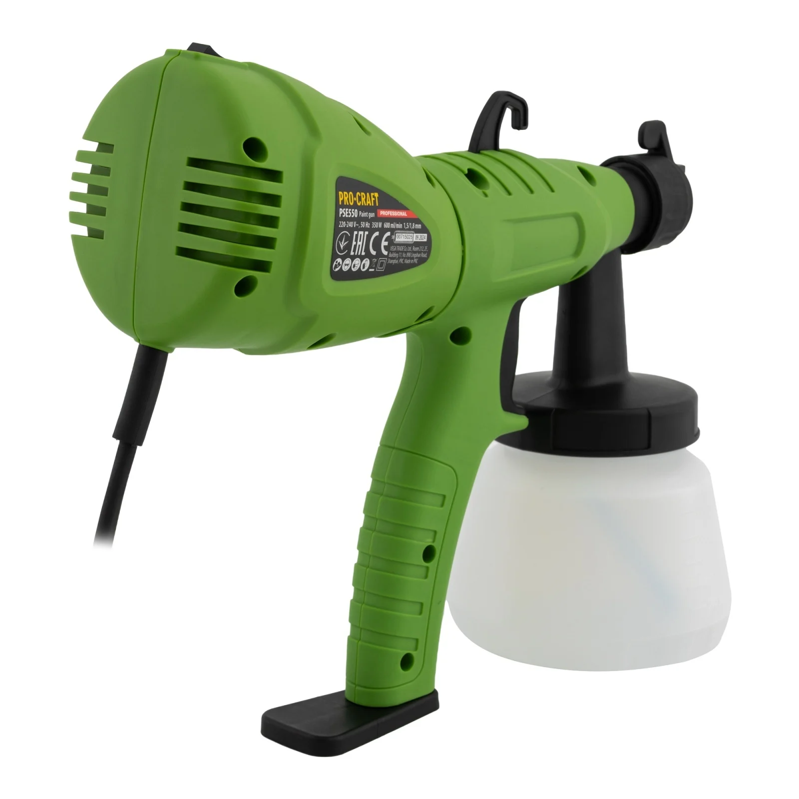 Pistol de Vopsit PROCRAFT PSE550 350W, 800ml, 2 Duze | Pulverizator Electric Vopsea Compact [7]