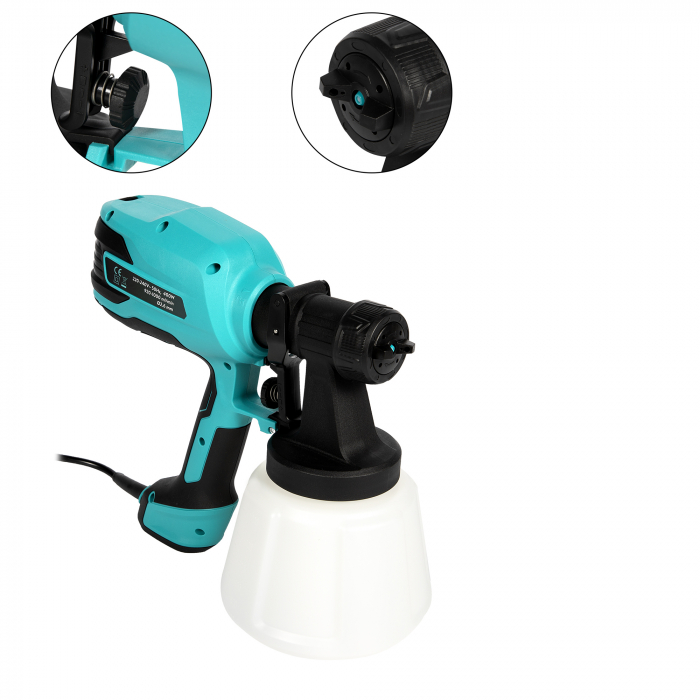 Pistol electric de vopsit 400W, 1000 ml/min, Detoolz DZ-SE143 [9]
