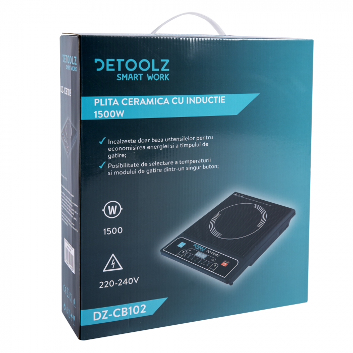 Plita ceramica cu inductie 1500W, Detoolz  DZ-CB102 [3]