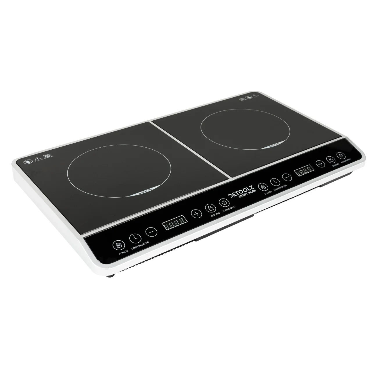 Plita inductie dubla Detoolz 3000W,  8 niveluri temperatura, sticla ceramica [2]
