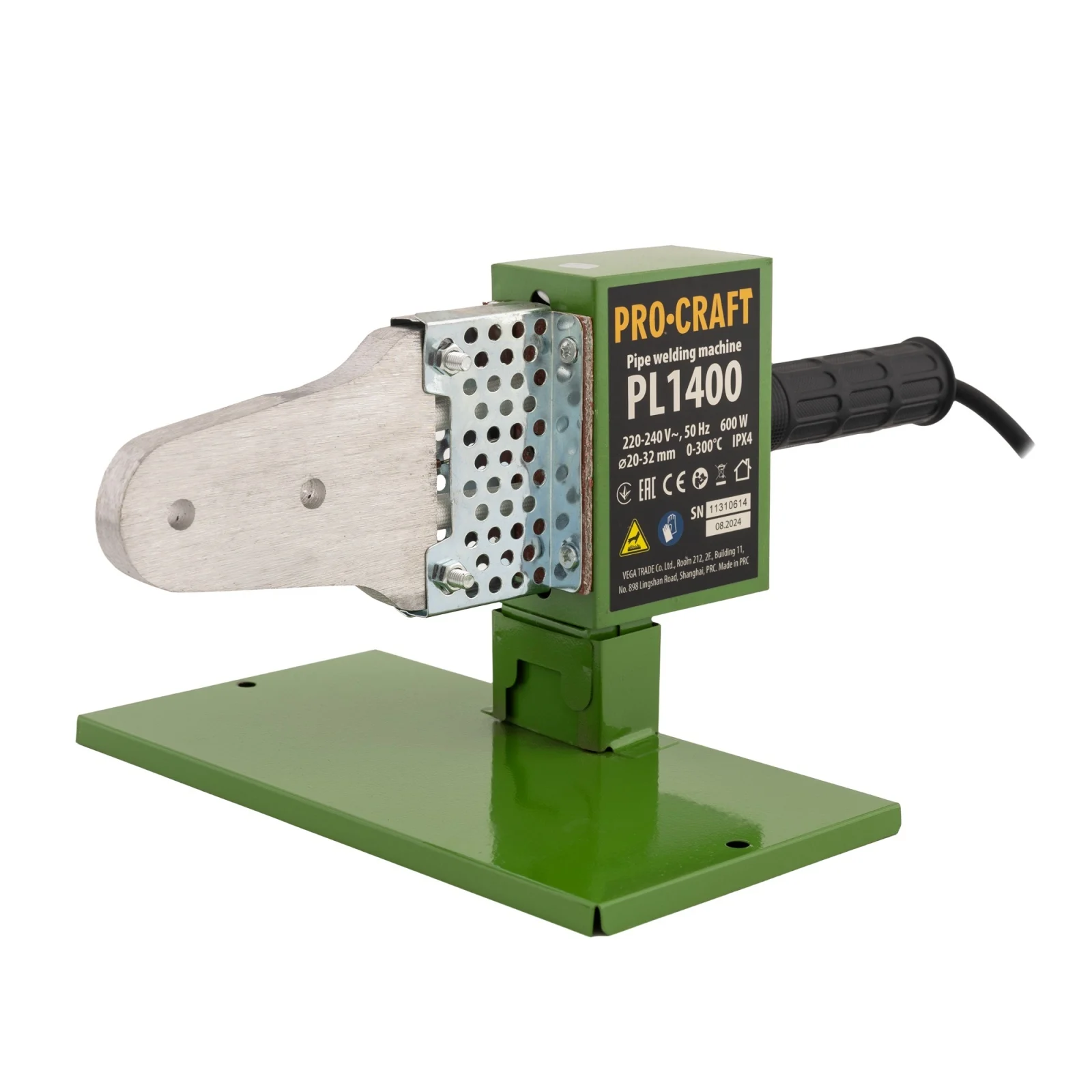 Plita PPR PROCRAFT PL1400 600W 300°C 20-25-32mm | Aparat Sudura Tevi PPR Compact [5]