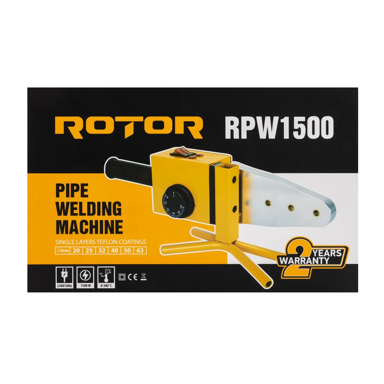 Plita Sudura PPR ROTOR RPW1500 1500W 20-63mm Set Complet | Aparat Lipit Tevi Profesional [4]