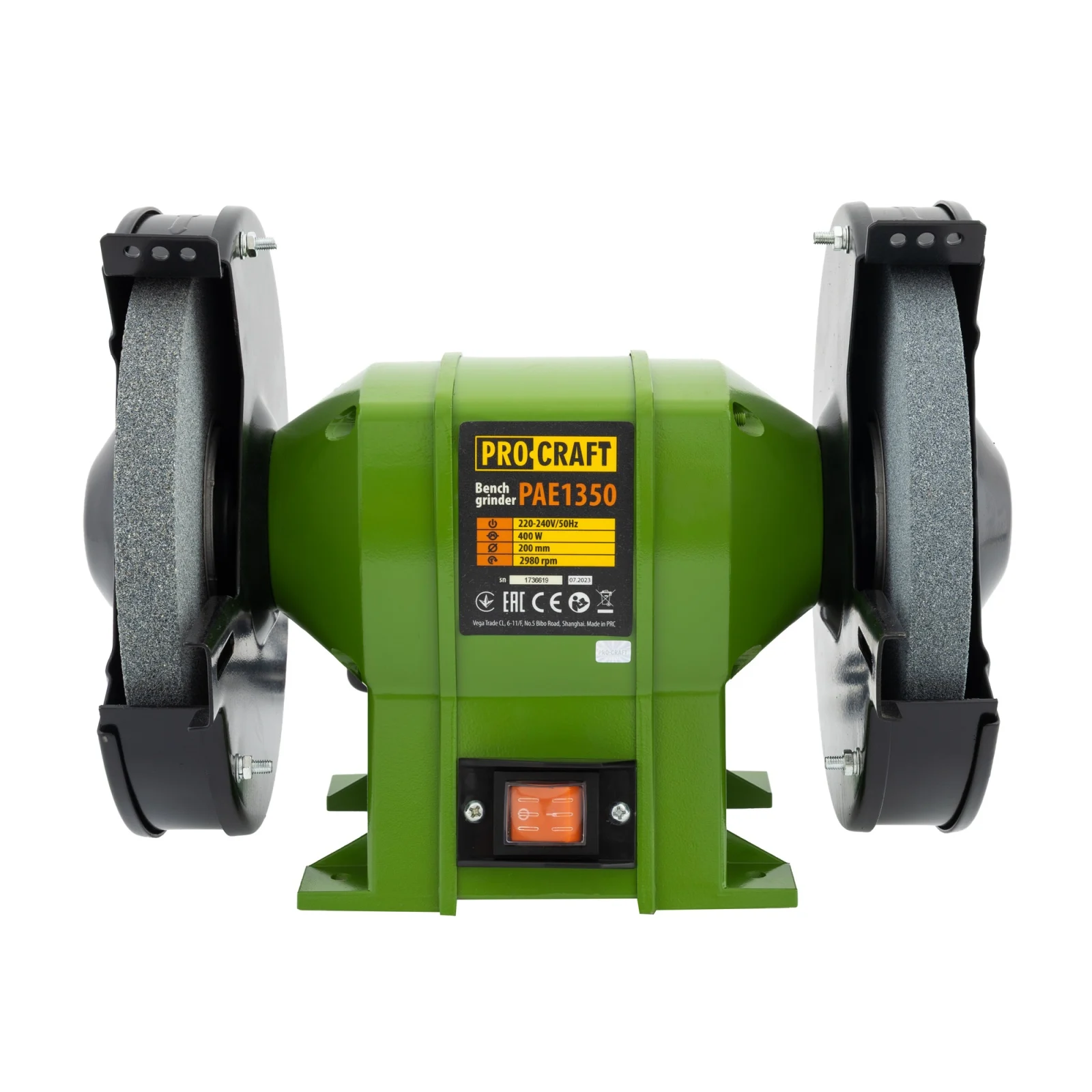 Polizor de banc ProCraft PAE1350, 400W, disc 200 mm, 2950 RPM [3]