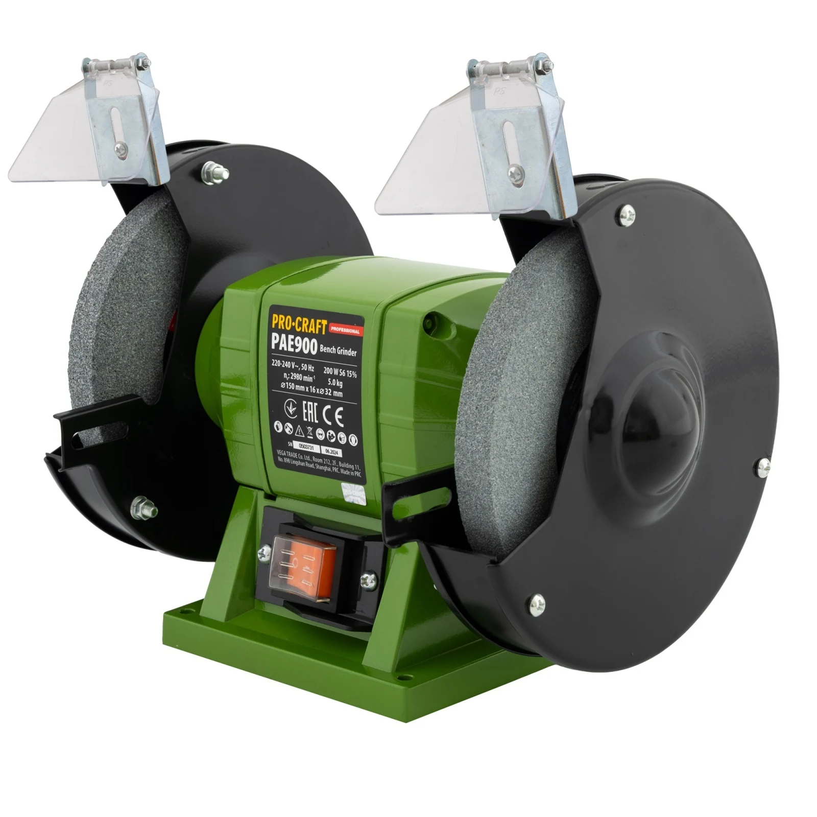 Polizor de banc ProCraft PAE900, 200W, 2950 RPM, disc 150 mm, 2 discuri incluse [4]