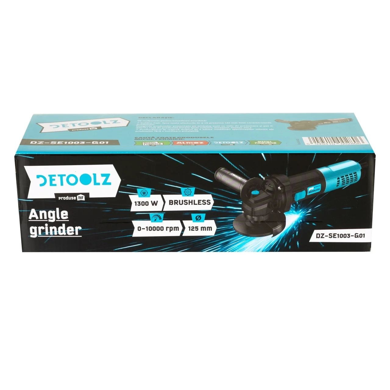 Polizor unghiular Detoolz 1300W brushless, disc 125 mm, variator turatie [8]