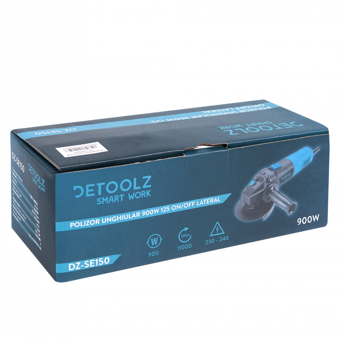 Polizor unghiular / Flex 900W, disc 125 mm,  Buton On/Off Lateral, Detoolz DZ-SE150 [5]