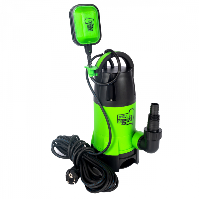 Pompa de apă murdară cu plutitor 1100W, 18500 l/h, 9.5 m, Micul Fermier MF-PS1005-S001-G01 [1]