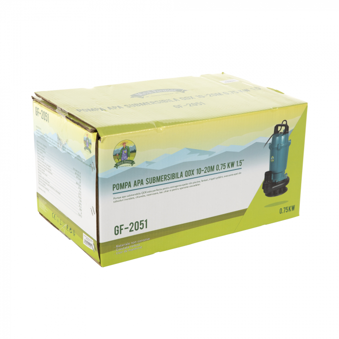 Pompa de apa submersibila QDX10-20M, 0.75KW, 1.5", Micul Fermier GF-2051 [3]