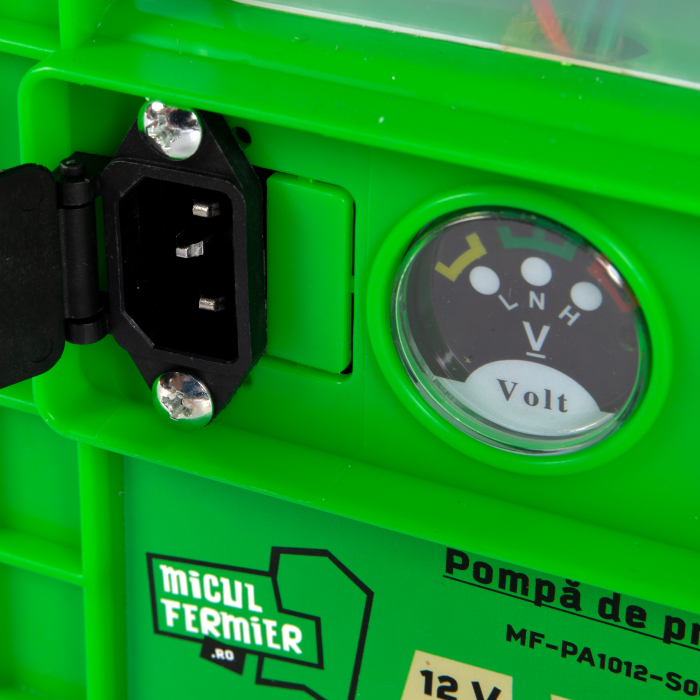 Pompa de presiune pentru stropit, 7 bar, 5 l/min, furtun 10 m, acumulator 12V, 12 Ah,  MICUL FERMIER MF-PA1012-S001-G01 [4]