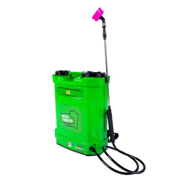 Pompa de stropit cu acumulator 16L, 2.9 l/min, 5.5 bar, 8 Ah, lance 77 cm,  MICUL FERMIER MF-PA1006-S001-G01 [2]
