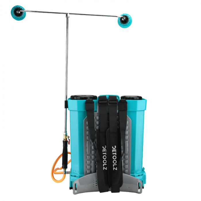 Pompa de stropit cu acumulator, 8 Ah, 20L, 2.6 l/min, 5.5 bar, tija 56-97 cm, DETOOLZ DZ-PA1011-S001-G01 [4]