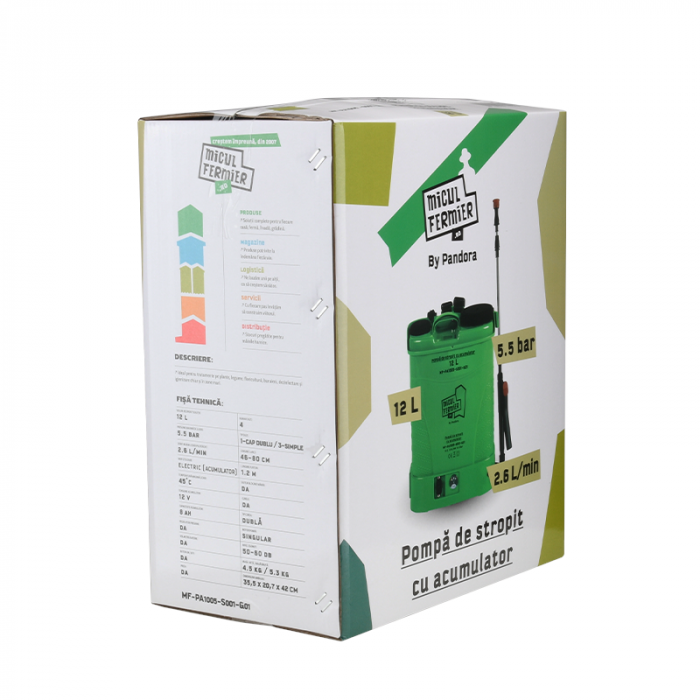Pompa de stropit cu acumulator Micul Fermier 12L [10]