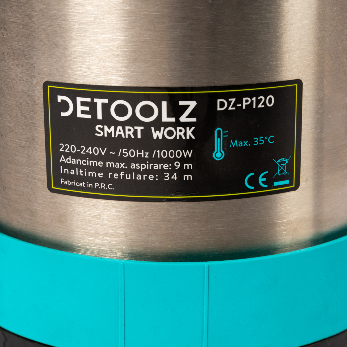 Pompa submersibila de adancime din inox, cu plutitor, 1000W, 6300L/H, Detoolz  DZ-P120 [6]