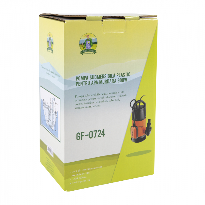 Pompa submersibila de apa murdara din plastic, 900W, Micul Fermier GF-0724 [5]