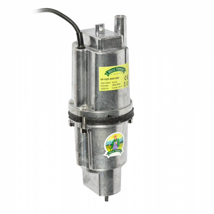 Pompa submersibila pe vibratii, 230V, 550W, refulare 65m, debit 2200L/h, Micul Fermier [3]