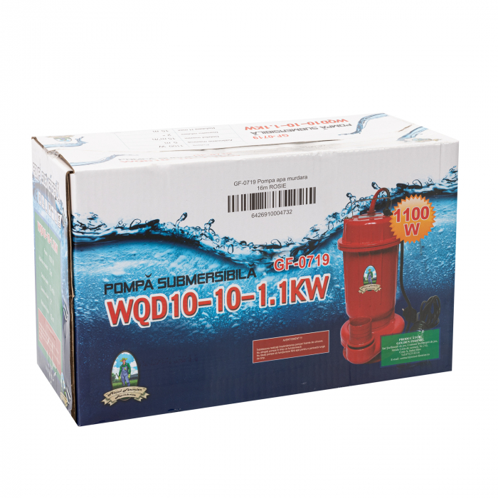 Pompa submersibila pentru apa murdara WQD10-10-1.1, 16m, Micul Fermier GF-0719 [3]