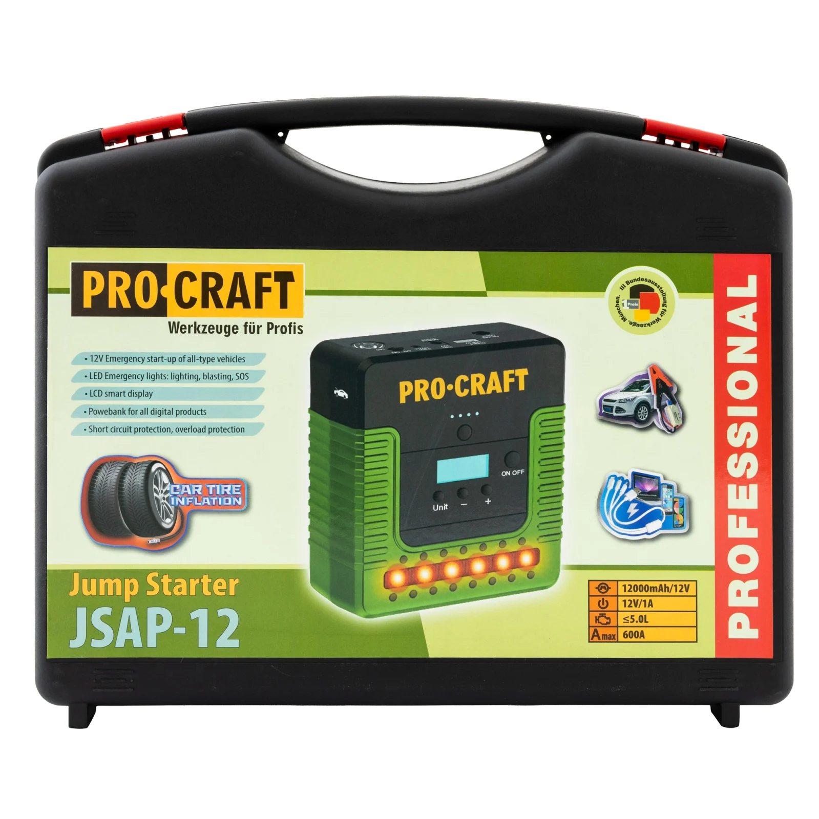 Redresor Auto Procraft JSAP-12 12V | 600A, Compresor, Power Bank [2]