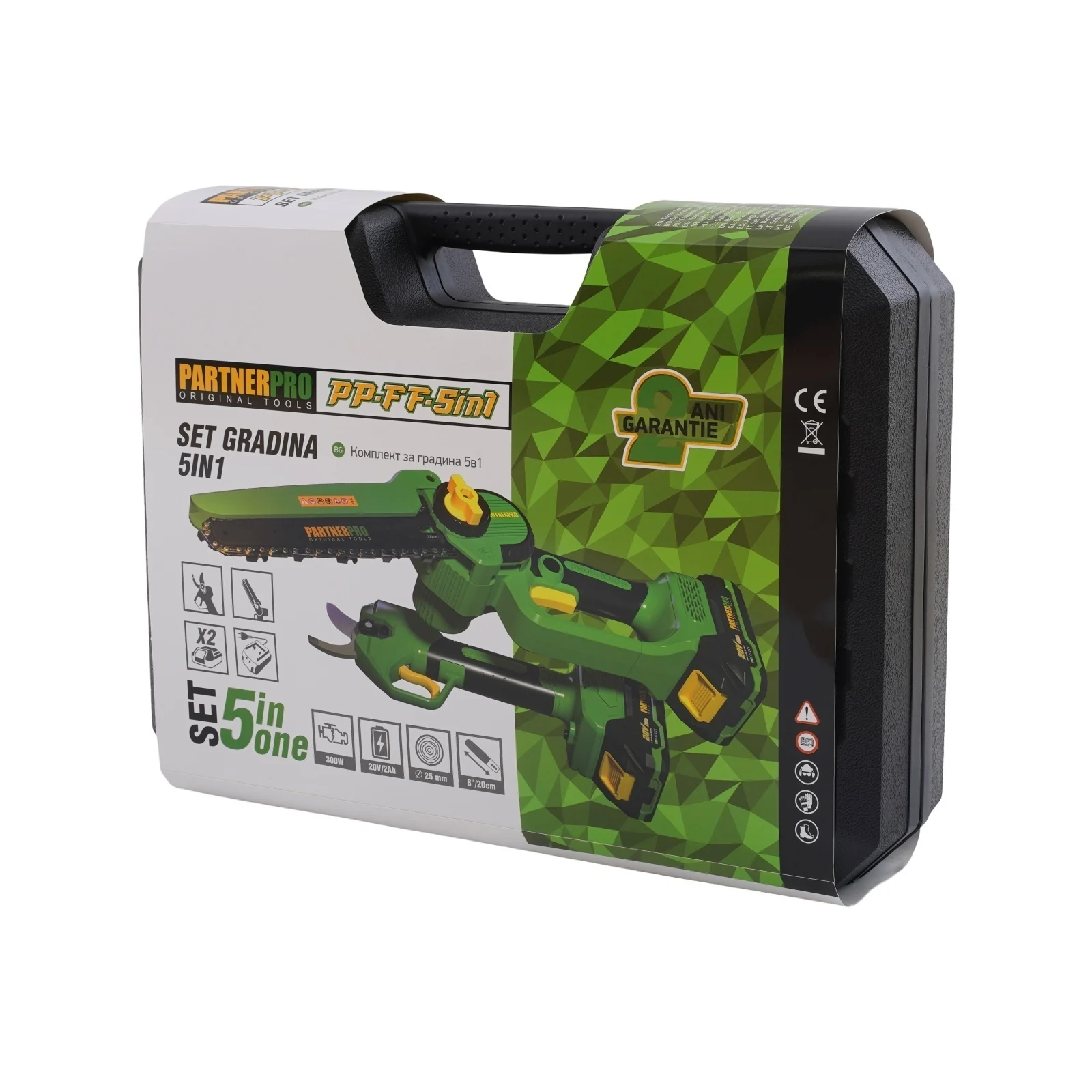 Set Foarfecă și Fierăstrău PARTNERPRO PP-FF 5 IN 1, 20V, Brushless, 2 Acumulatori [9]