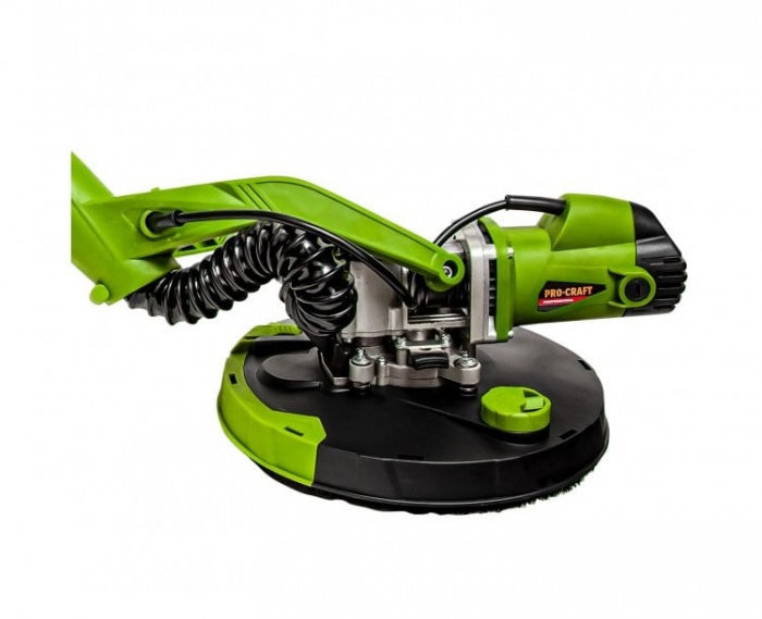Șlefuitor profesional pentru pereți și tavane, 750W, cap rotund + triunghiular, aspirație integrată, 225 mm, reglaj viteză, valiză și accesorii incluse, Procraft EX750 [4]