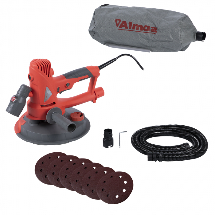 Slefuitor de pereti cu aspirator si LED 750W, Ø180mm, Almaz AZ-EC002 [3]