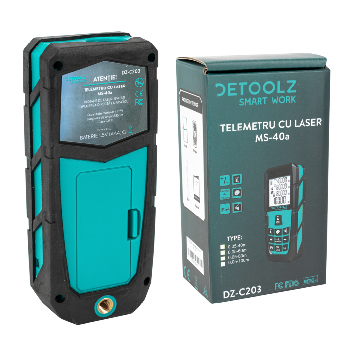 Telemetru cu laser MS-40a, 0.5-40M, Detoolz DZ-C203 [2]
