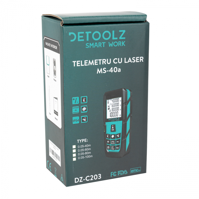 Telemetru cu laser MS-40a, 0.5-40M, Detoolz DZ-C203 [6]