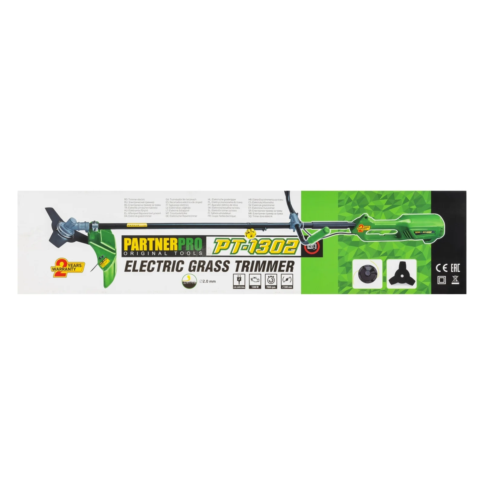 Trimmer Electric PartnerPro PT-1302 1300W, 7000 RPM, Lățime 380 mm [6]