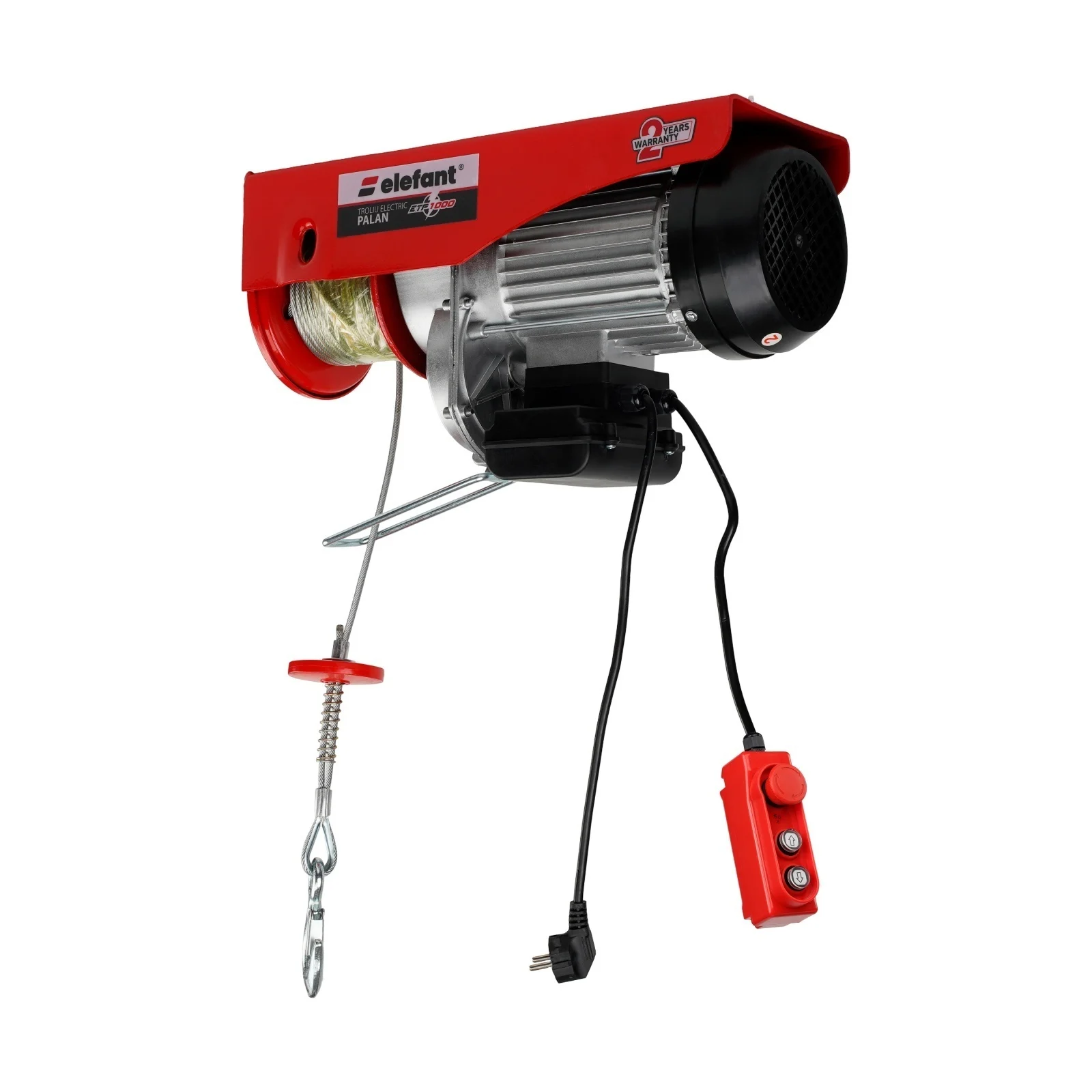 Troliu Electric ELEFANT ETP1000, 1000 kg, Palan 1600W, Cablu 20 m [3]