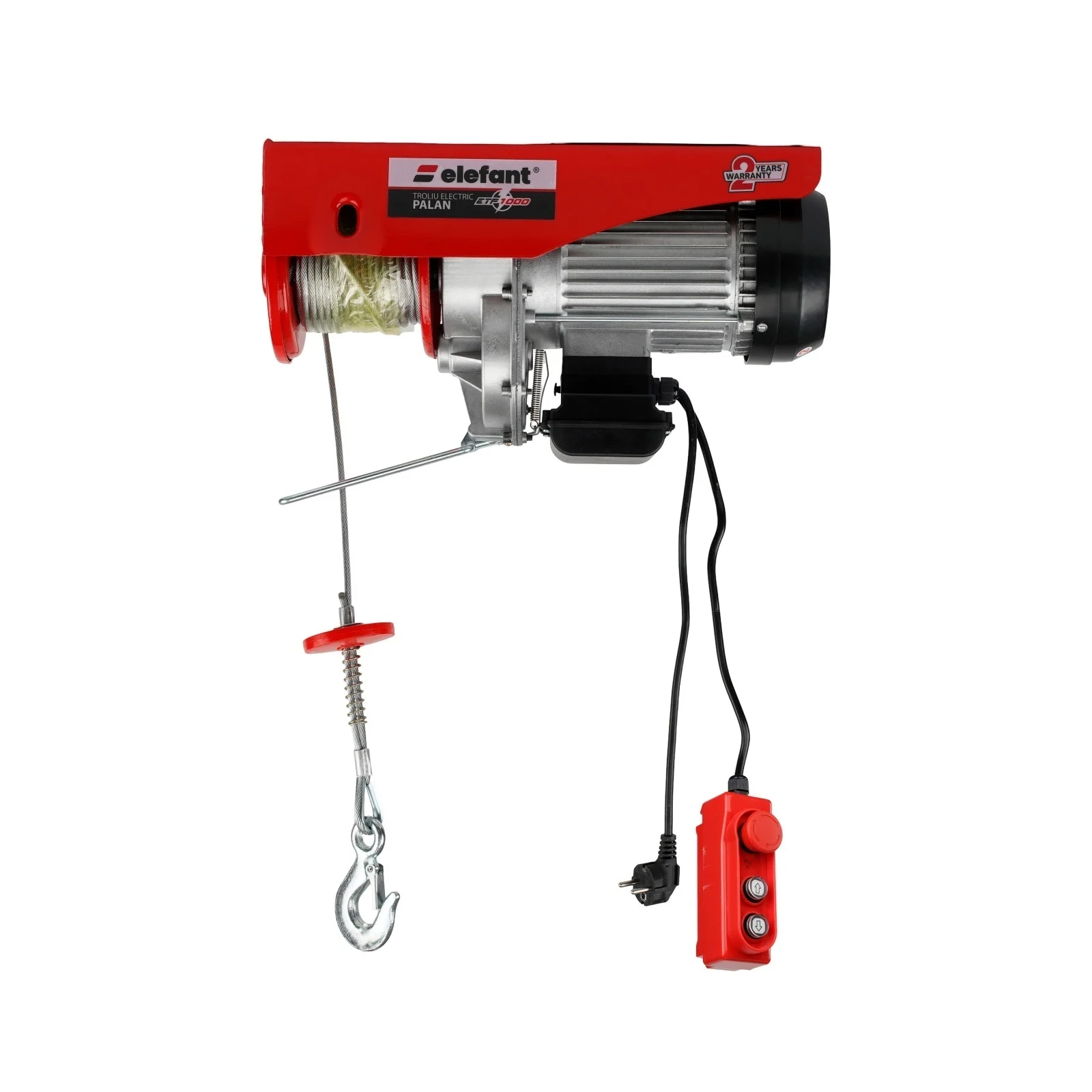 Troliu Electric ELEFANT ETP1000, 1000 kg, Palan 1600W, Cablu 20 m [6]