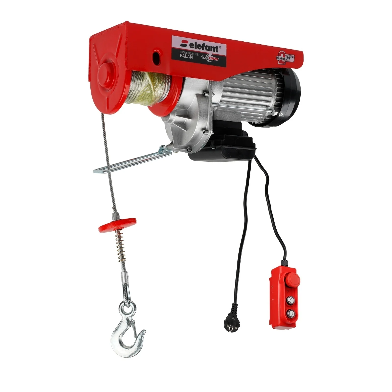 Troliu Electric ELEFANT ETP1000, 1000 kg, Palan 1600W, Cablu 20 m [2]