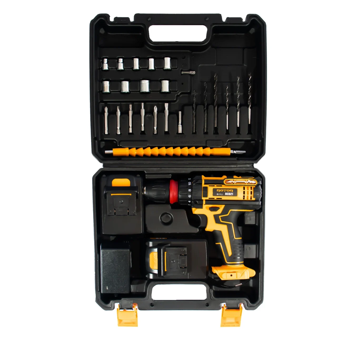 Trusa autofiletanta pe acumulator 21V/1.5Ah, 1350RPM, Brushless, biti inclusi, ROTOR RCD21 [2]