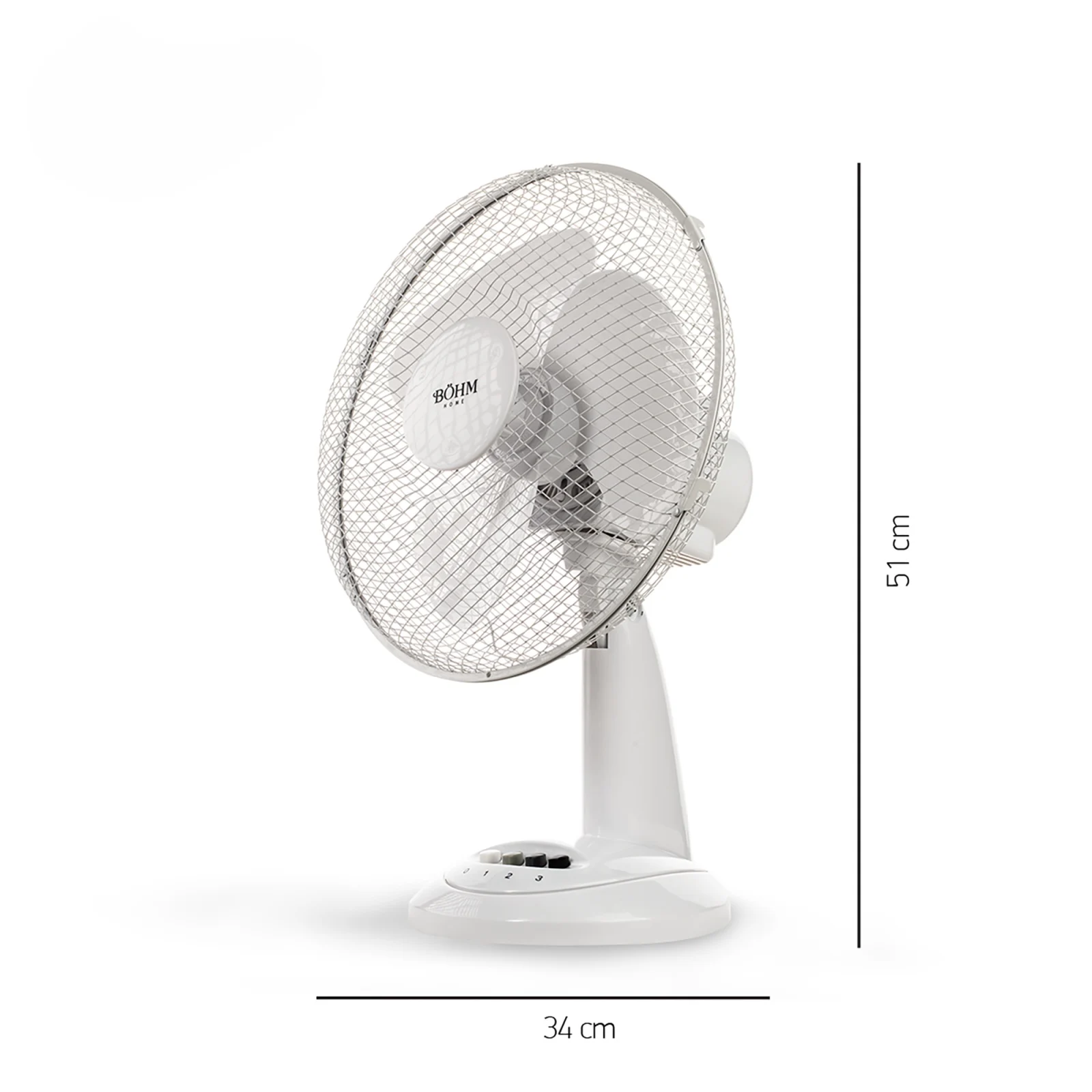Ventilator de birou BOHM BLTF-1203, 12 inch, 40W, 3 viteze, protectie supraincalzire [6]