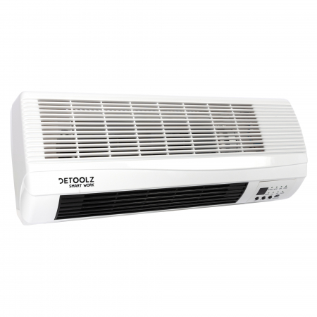 Aeroterma de perete 2KW, 2 trepte de putere, cu afisaj LED si termostat, Detoolz DZ-EI1006-G01 [2]