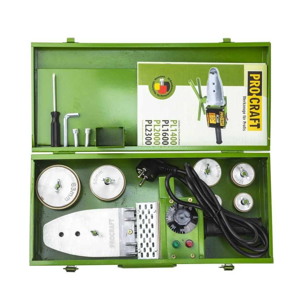 Echipamente de constructii si instalatii - Aparat de lipit tevi (plita) PPR, 800W, 6 bacuri 20 / 25 / 32 / 40 / 50 / 63 mm, PROCRAFT PL1600