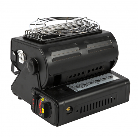 Plite, aragaze, pirostrii - Aragaz portabil si incalzitor 2 in 1, 1.3 KW, negru, Micul Fermier GF-0630