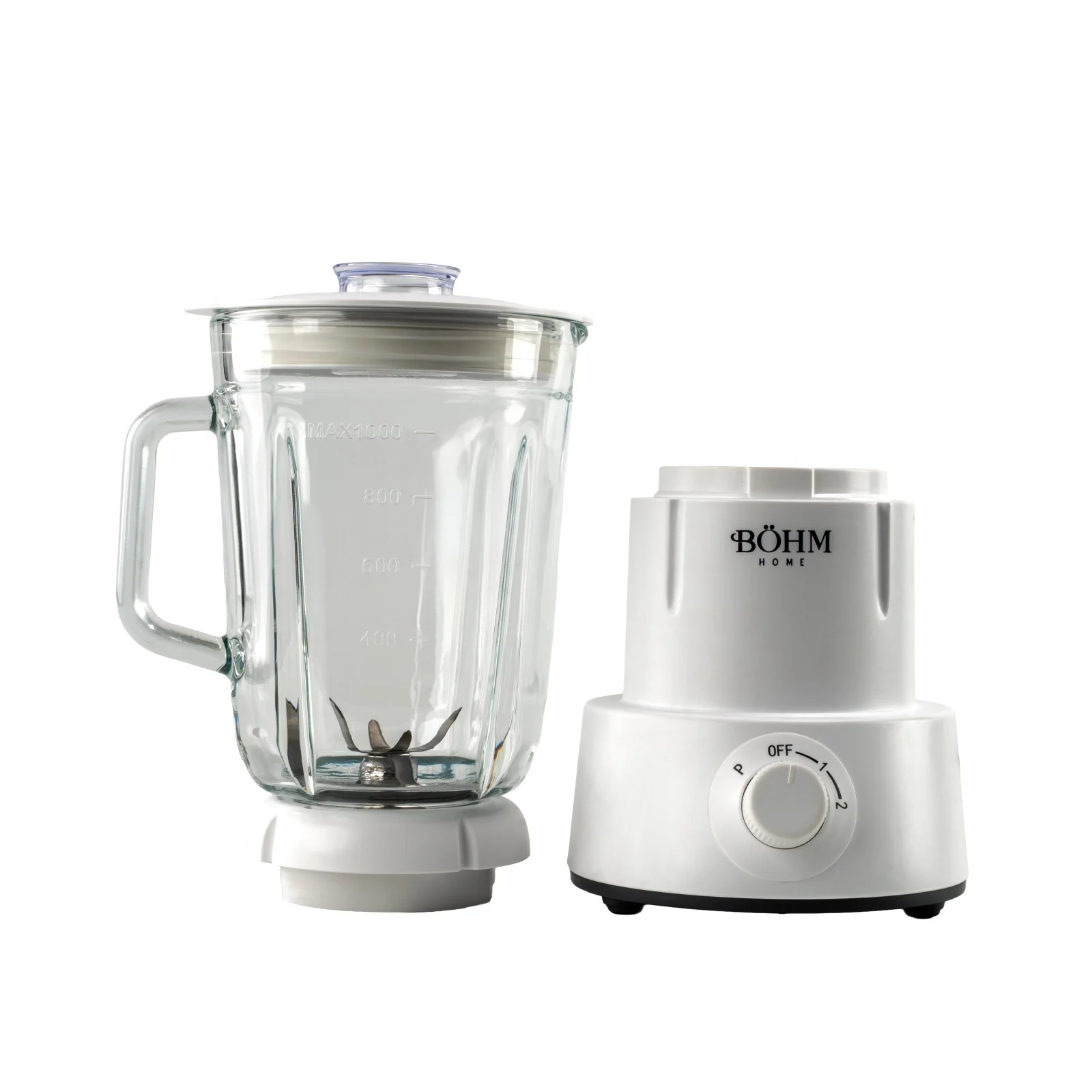 Blender 2 in 1 BÖHM BM5010 – 350 W, pahar portabil, BPA Free, cupa sticla 1L [1]