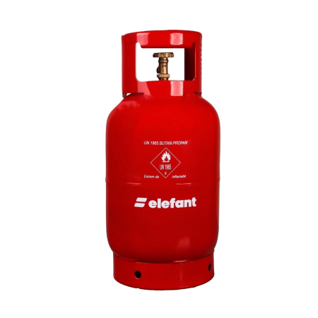 Casa si Camping - Butelie Camping ELEFANT 12L – Butelie metalică GPL Propan/Butan, filet 1/2