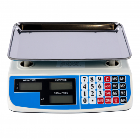 Cantare - Cantarul electronic 40kg cu acumulator, 4V, 4Ah, afisaj dublu, Micul Fermier GF-2269