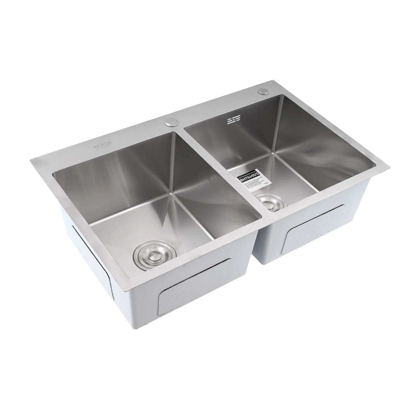 Chiuvete Bucatarie - Chiuveta bucatarie dubla BÖHM BH7849DS inox Satin 780x490