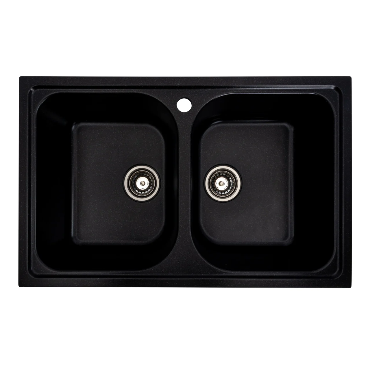 Chiuvete Bucatarie - Chiuveta bucatarie Elefant Premium Equatoria negru metalic – 785x490 mm, 2 cuve, compozit granit