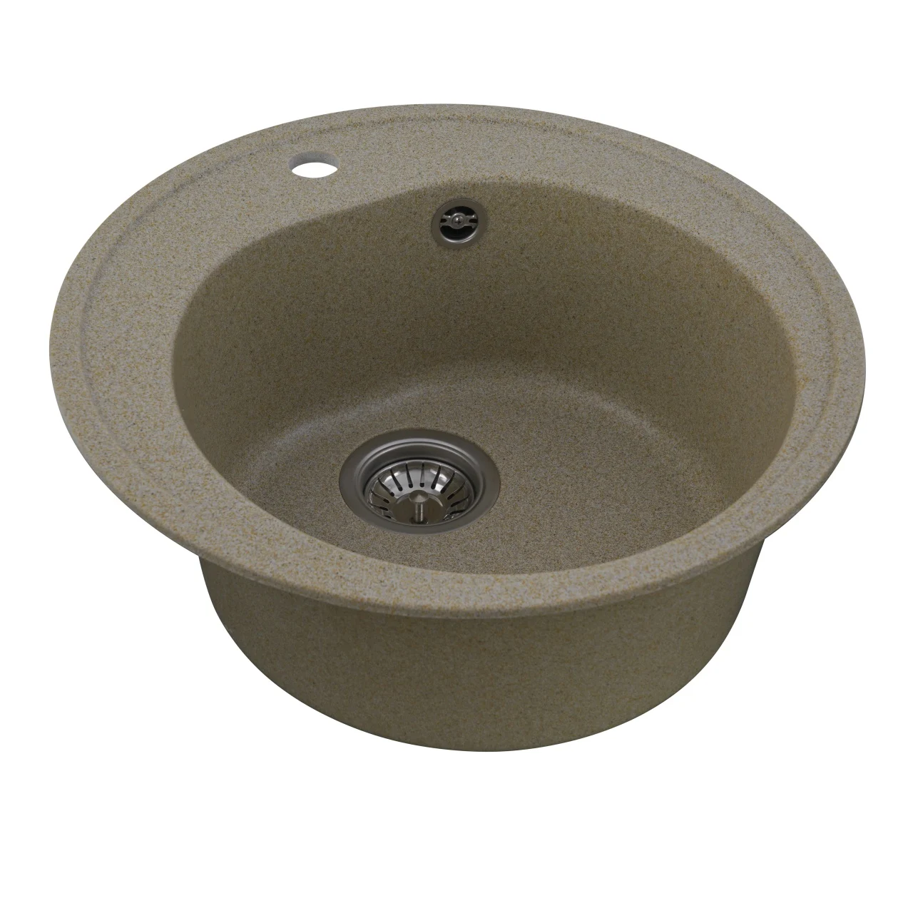 Chiuveta bucatarie Elefant Premium Luna Safari bej 510 mm – compozit granit, cuva compacta [3]
