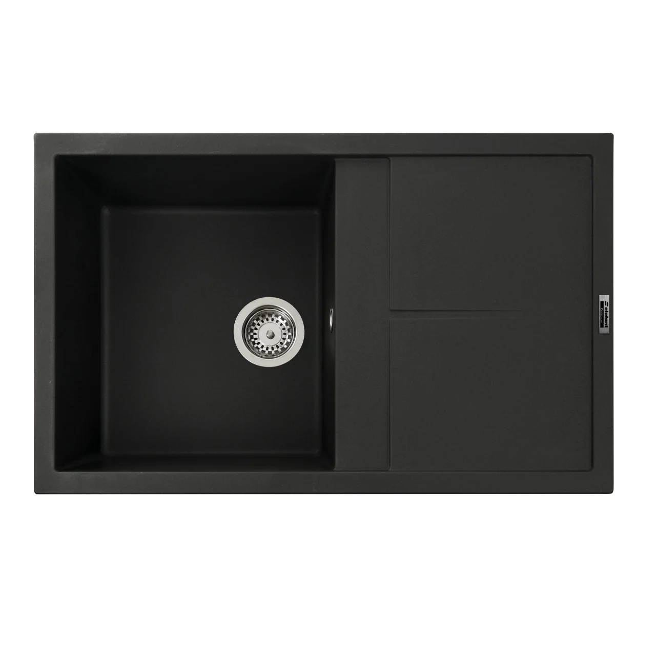 Chiuvete Bucatarie - Chiuveta bucatarie Elefant Premium Selena Negru Metalic 785x495 mm – compozit granit