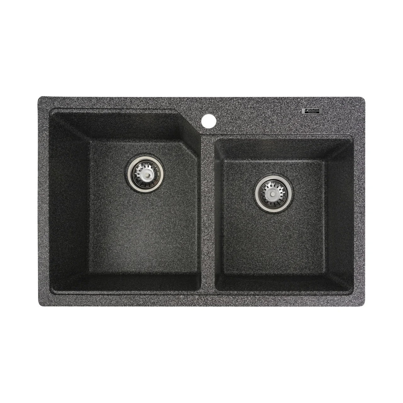 Sanitare - Chiuvetă Elefant Premium Harmony Grafit 775x495/420 mm – cu două cuve funcționale