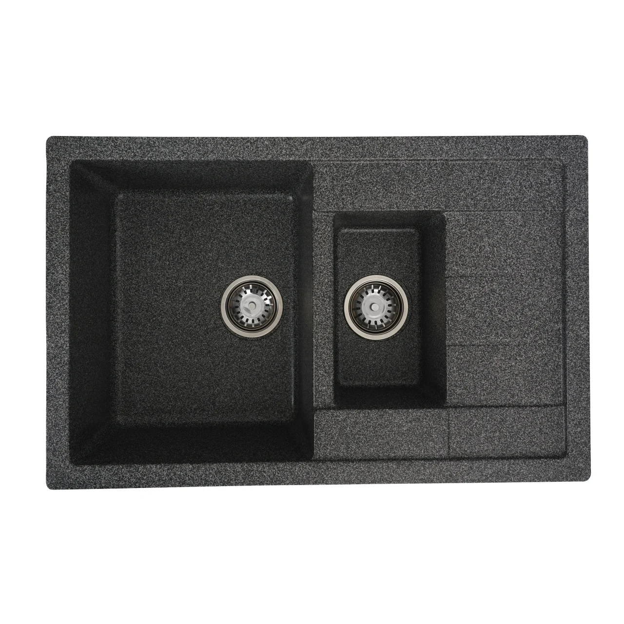 Sanitare - Chiuvetă Elefant Premium Toskana Grafit 775x495 mm – două cuve durabile și elegante